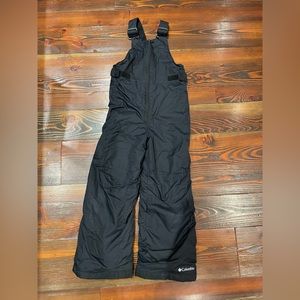 Columbia unisex-child Snowslope II Bib Snowpants - Black, size small (7/8)